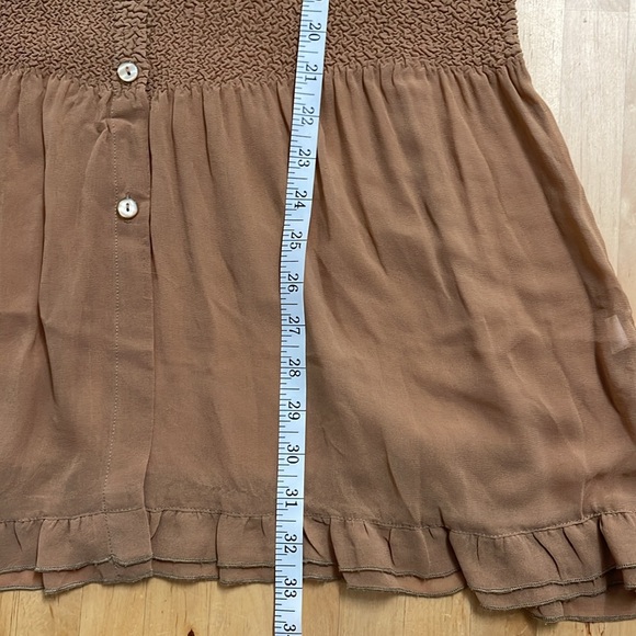 ABC COLLECTION SHEER RUFFLE TUNIC WOMEN ONE-SIZE BUTTON UP STRETCH DRESS DUSTER - Picture 7 of 9